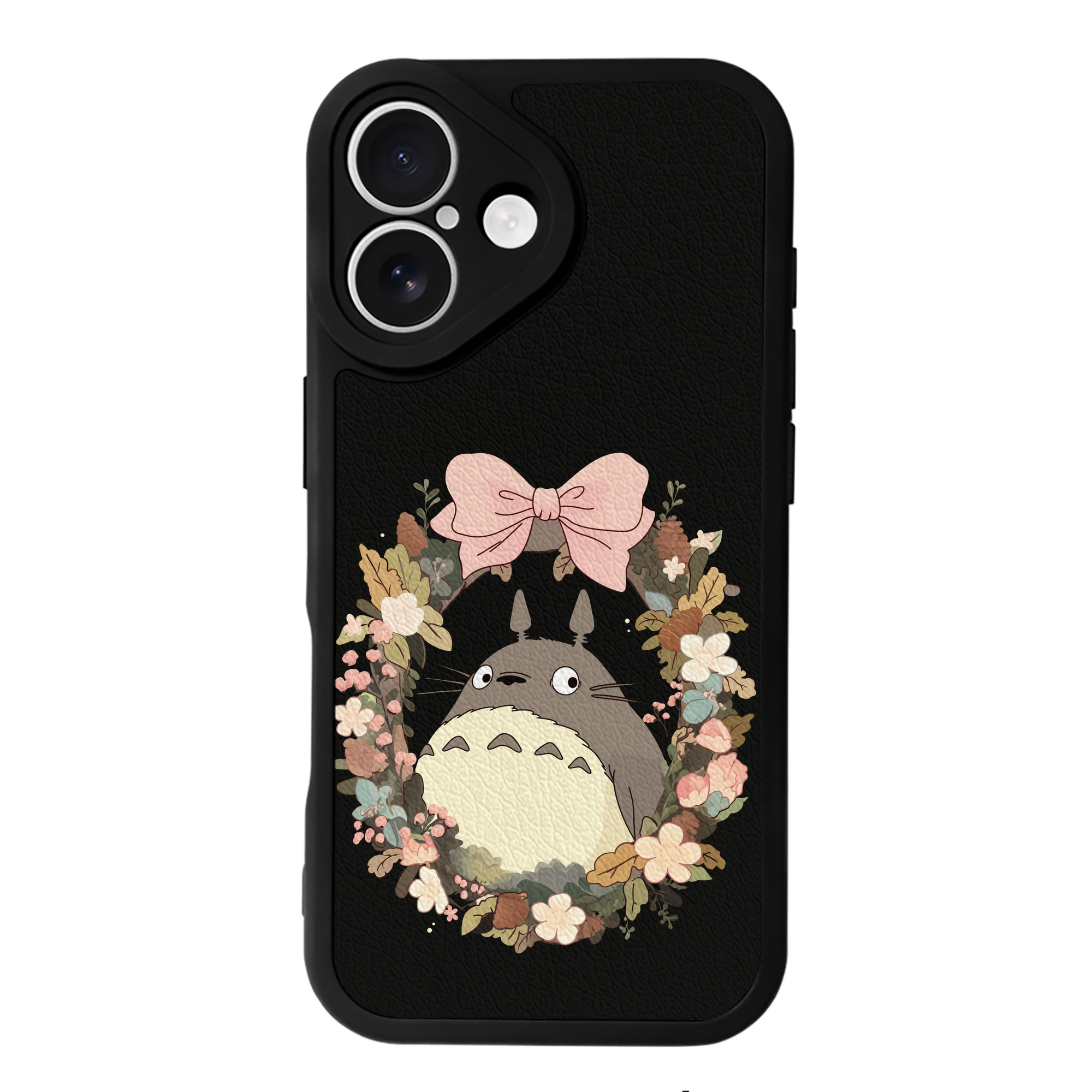 （画像用） となりのトトロ 草壁メイ 草壁サツキ My Neighbor Totoro Satsuki Kusakabe Mei Kusakabe 【iPhone 16シリーズ対応】シリコンスマホケース（レザー調） 材質：シリコン